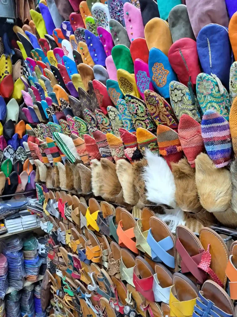 moroccan slippers souvenir shopping