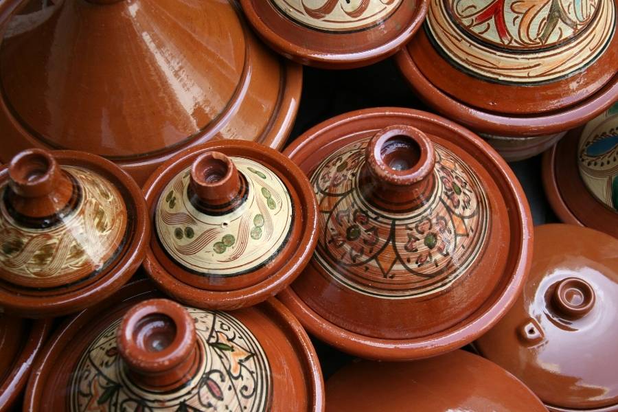 Moroccan tagine pot glazed