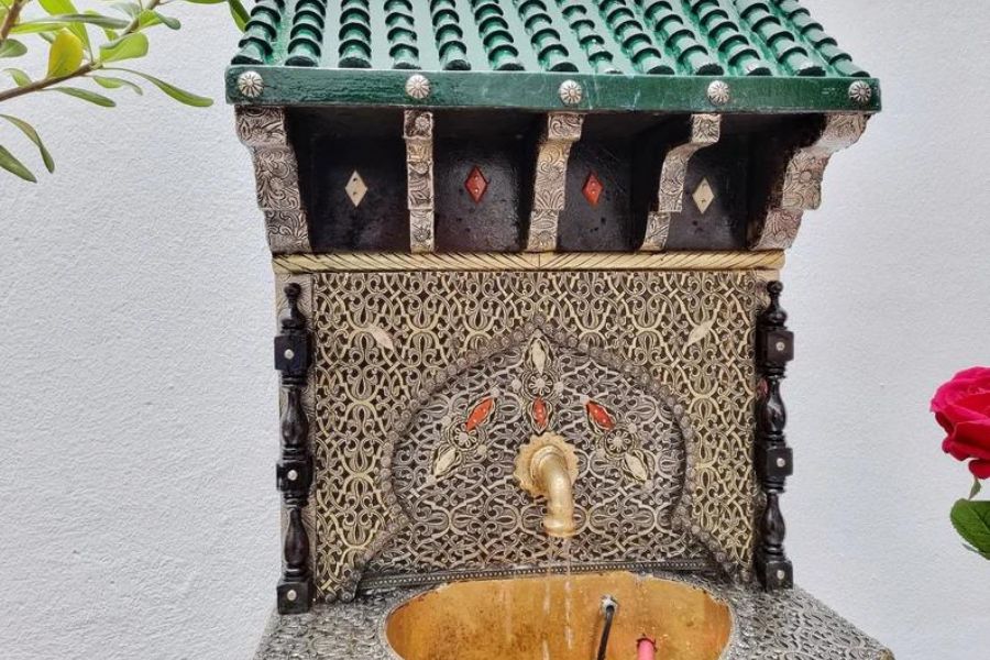 brass plated moroccan fountain