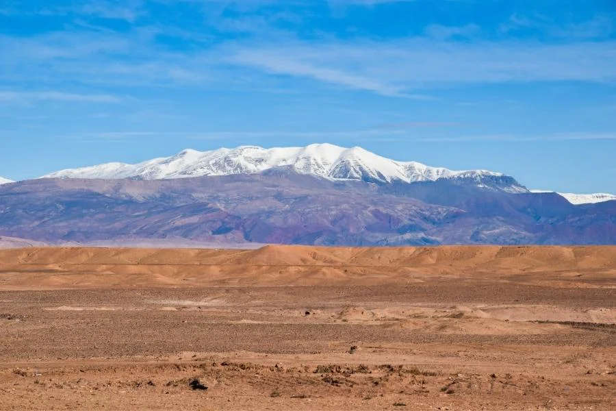 atlas mountain in morocco in december