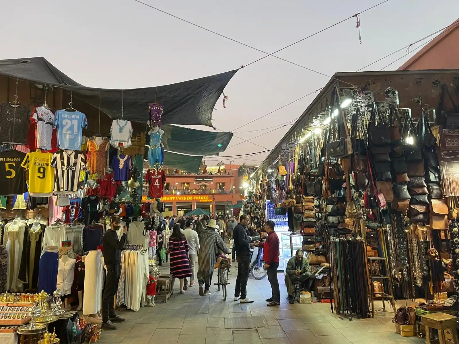 busy souks in Marrakech Morocco